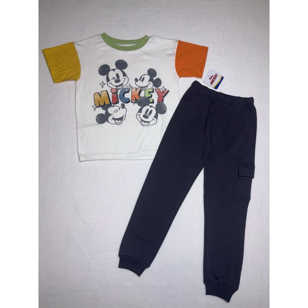 Disney Junior Mickey Mouse Short Sleeve And Sweatpants Set Size 7